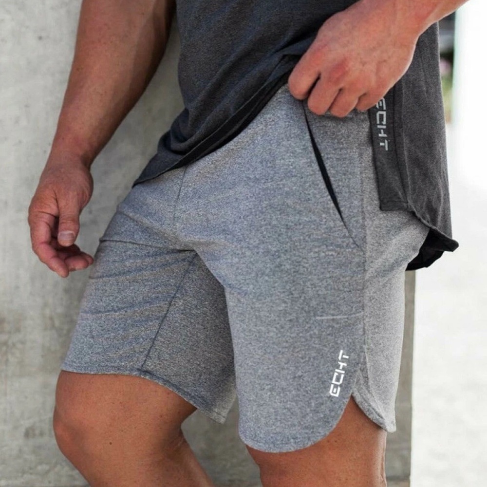 ECHT Gray‎ Athletic Shorts Comfortable Fit